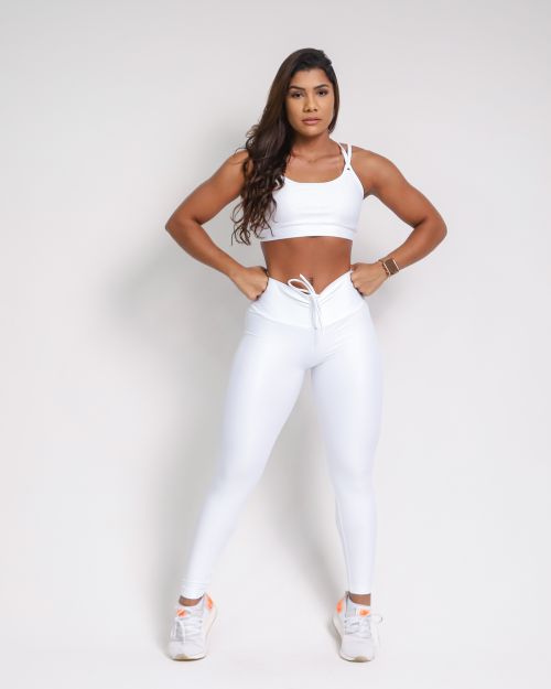 Conjunto Calça Legging Empina Compressão + Top Lu