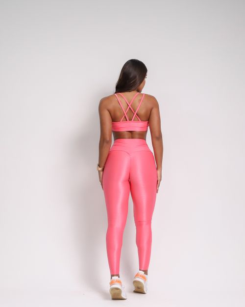 Conjunto Calça Legging Empina Compressão + Top Lu
