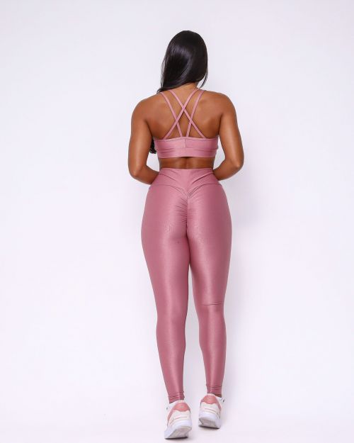Conjunto Calça Legging Empina Compressão + Top Lu