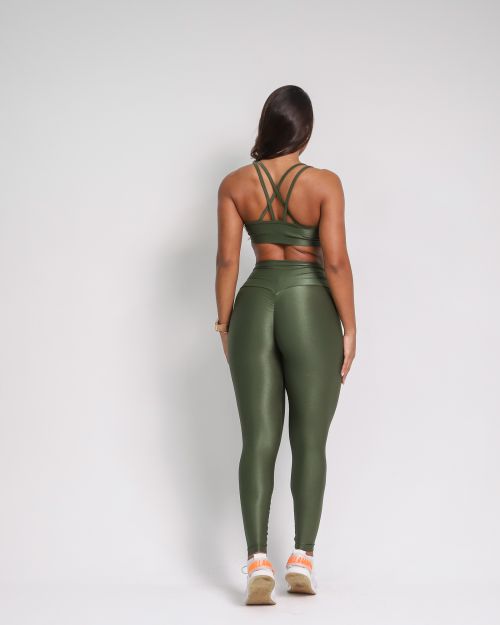 Conjunto Calça Legging Empina Compressão + Top Lu
