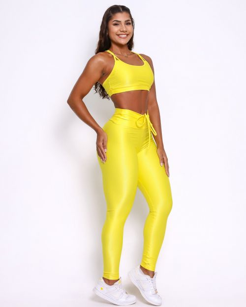 Conjunto Calça Legging Empina Compressão + Top Lu
