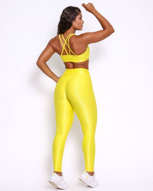 Conjunto Calça Legging Empina Compressão + Top Lu