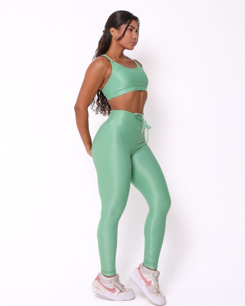 Conjunto Calça Legging Empina Compressão + Top Lu