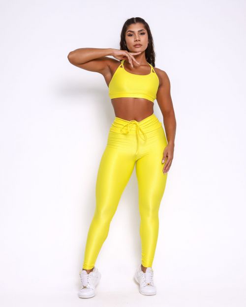 Conjunto Calça Legging Empina Compressão + Top Lu