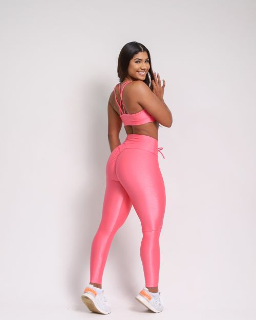 Conjunto Calça Legging Empina Compressão + Top Lu