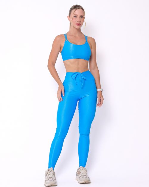 Conjunto Calça Legging Empina Compressão + Top Lu