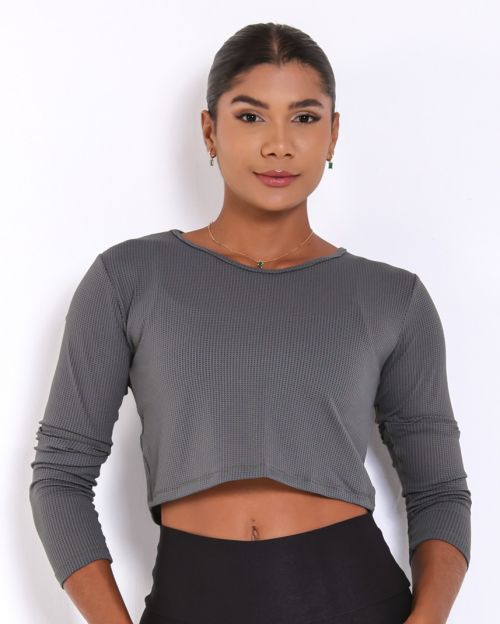 Cropped Manga Longa Window