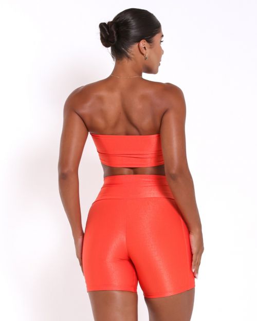 Conjunto Short Bolso Duplo Compressão + Top Faixa