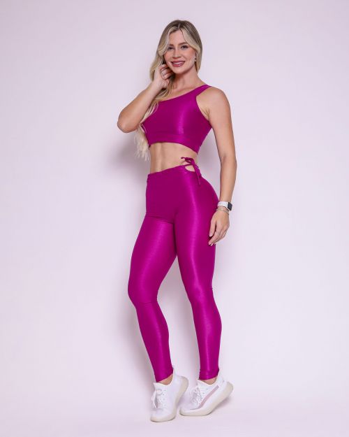 Conjunto Cal�a Empina Ajuste Compress�o + Top Paloma