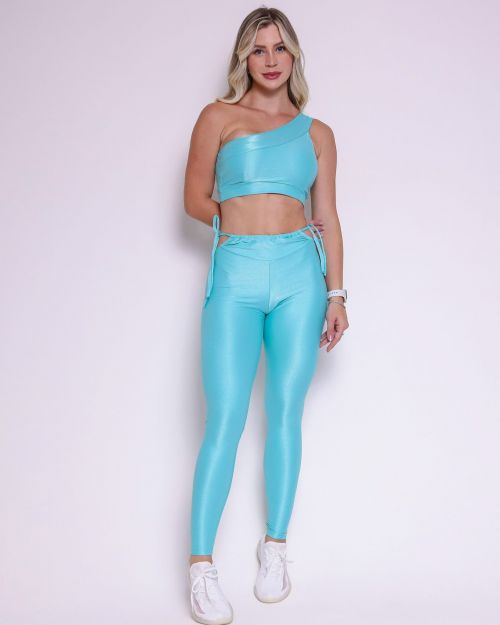 Conjunto Cal�a Empina Ajuste Compress�o + Top Paloma