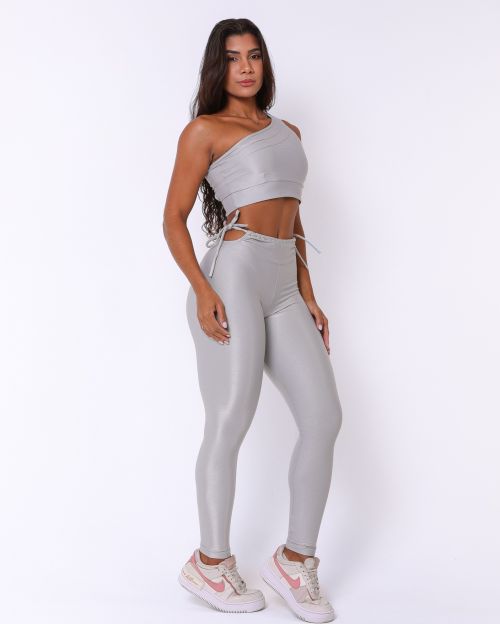 Conjunto Cal�a Empina Ajuste Compress�o + Top Paloma