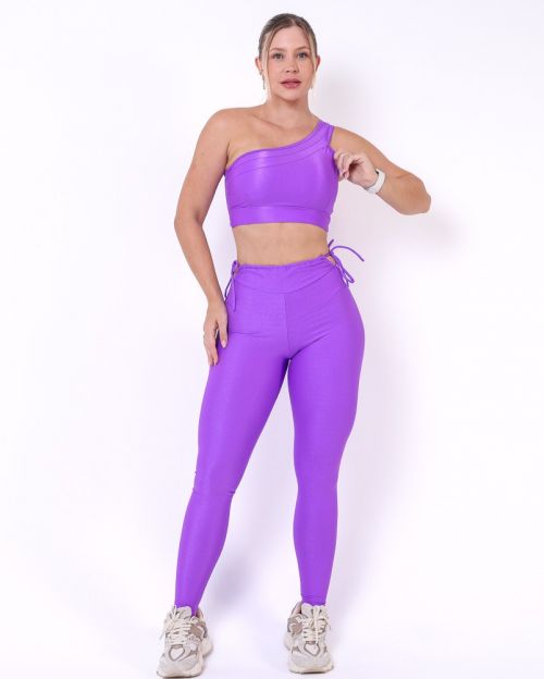 Conjunto Cal�a Empina Ajuste Compress�o + Top Paloma