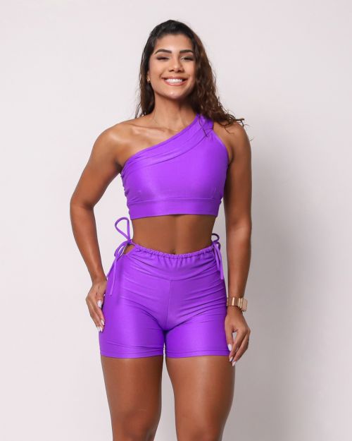 Conjunto Short Empina Ajuste Compress�o + Top Paloma