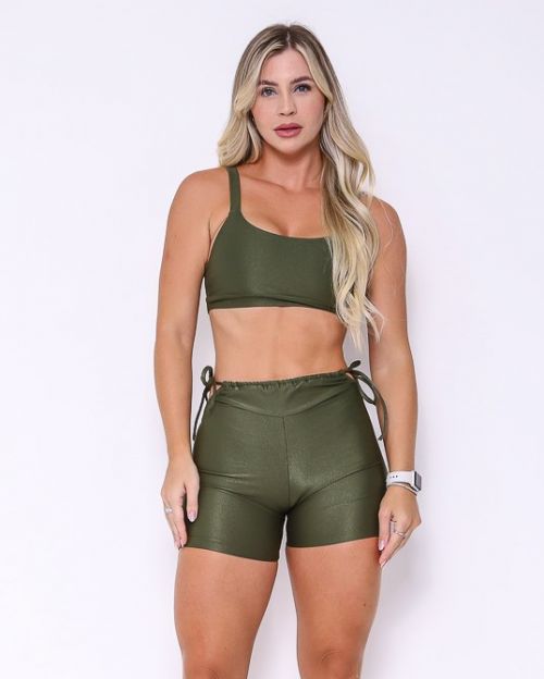 Conjunto Short Empina Ajuste Compress�o + Top Tai