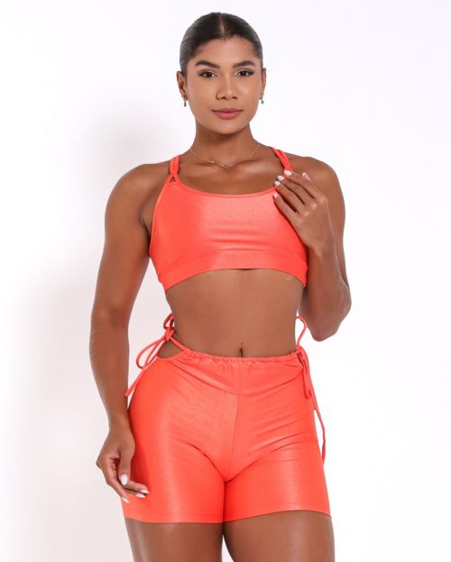 Conjunto Short Empina Ajuste Compressão + Top Lu