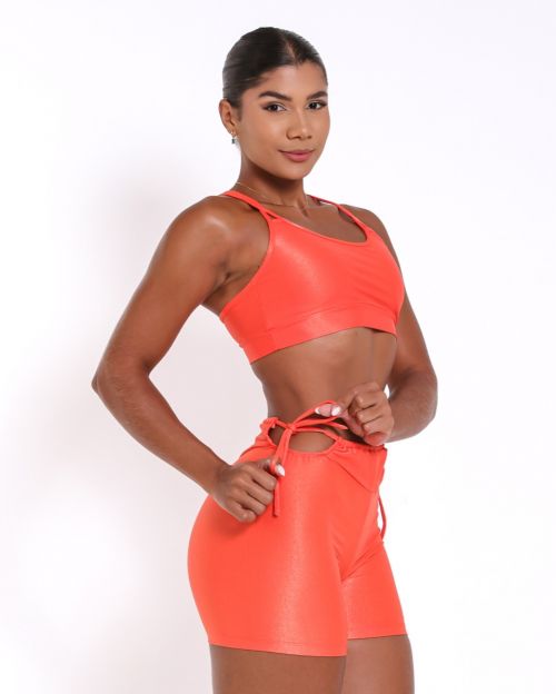 Conjunto Short Empina Ajuste Compressão + Top Lu