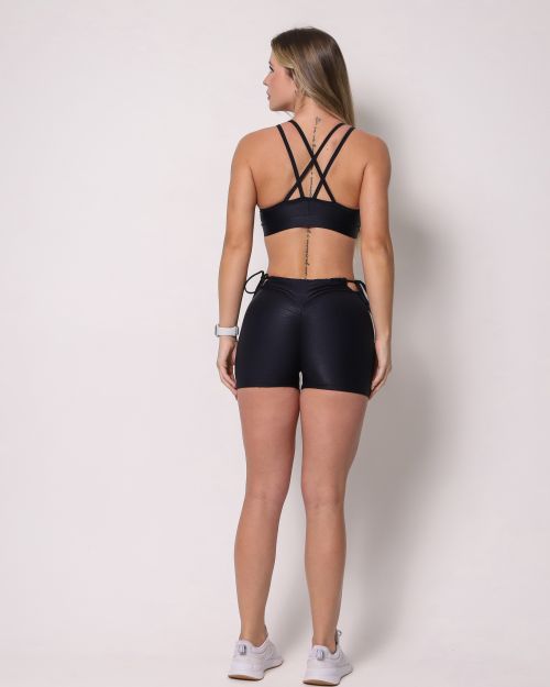 Conjunto Short Empina Ajuste Compressão + Top Lu