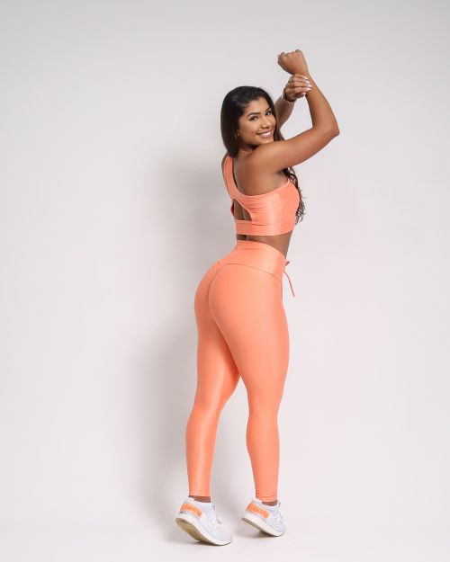 Conjunto Calça Legging Empina Compressão + Top Paloma