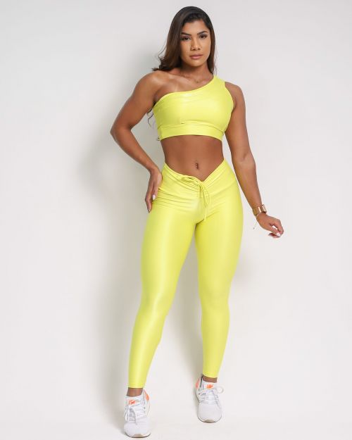 Conjunto Calça Legging Empina Compressão + Top Paloma