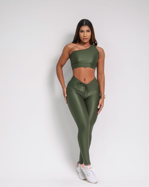 Conjunto Calça Legging Empina Compressão + Top Paloma