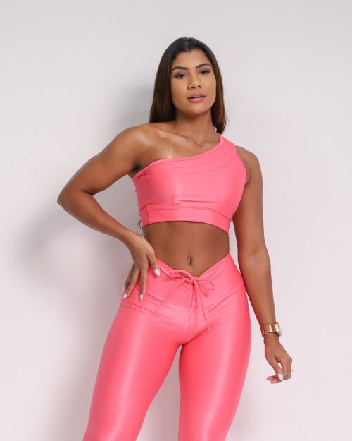 Conjunto Calça Legging Empina Compressão + Top Paloma