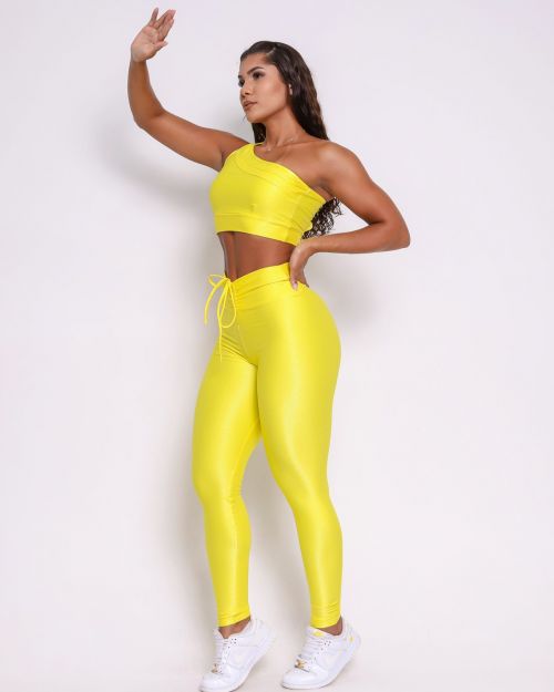 Conjunto Calça Legging Empina Compressão + Top Paloma