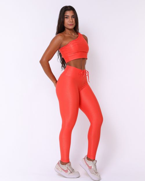 Conjunto Calça Legging Empina Compressão + Top Paloma