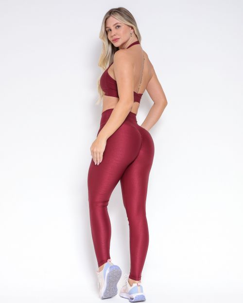 Conjunto Cal�a Empina Slim Compress�o + Top Jhully