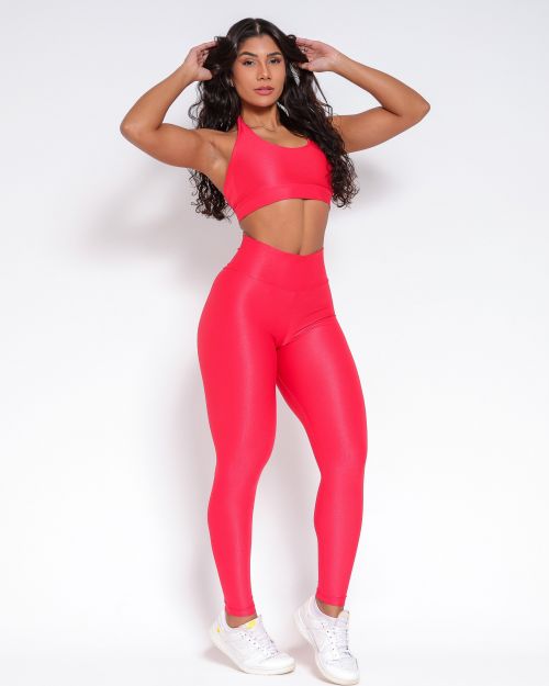 Conjunto Cal�a Empina Slim Compress�o + Top Jhully
