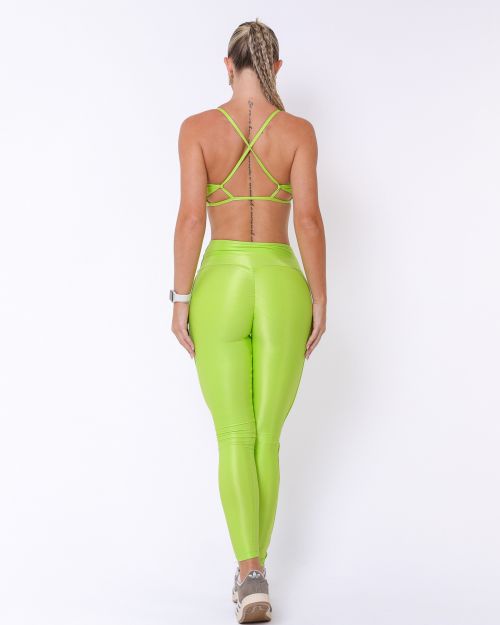 Conjunto Cal�a Legging Empina Vivo C�s Reto Compress�o + Top Bianca