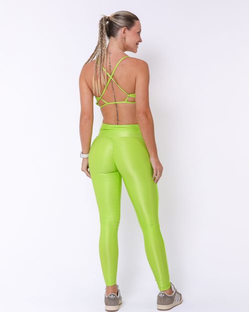 Conjunto Cal�a Legging Empina Vivo C�s Reto Compress�o + Top Bianca