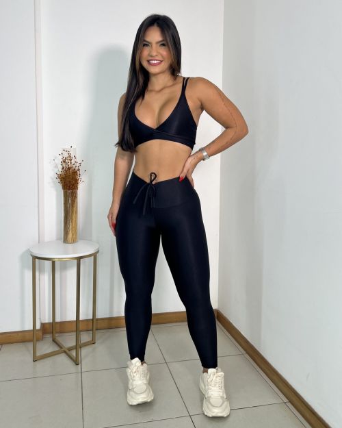 Conjunto Calça Legging Empina Compressão + Top Vivi