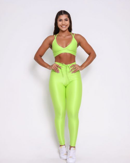 Conjunto Calça Legging Empina Compressão + Top Vivi