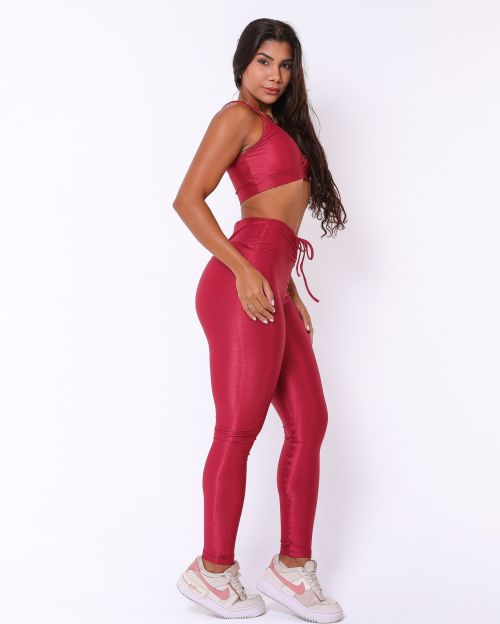 Conjunto Calça Legging Empina Compressão + Top Vivi