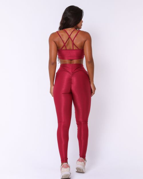 Conjunto Calça Legging Empina Compressão + Top Vivi