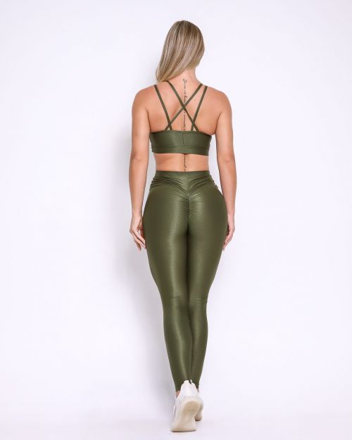 Conjunto Calça Legging Empina Compressão + Top Vivi