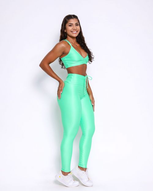 Conjunto Calça Legging Empina Compressão + Top Vivi