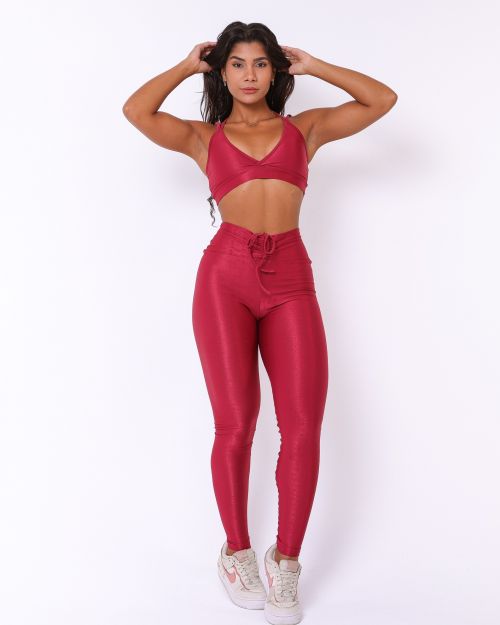 Conjunto Calça Legging Empina Compressão + Top Vivi