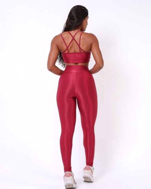 Conjunto Calça Legging Básica Compressão + Top Vivi