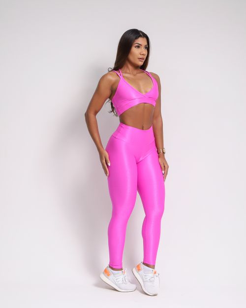 Conjunto Calça Legging Básica Compressão + Top Vivi