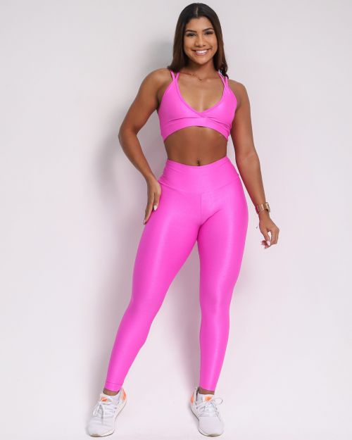 Conjunto Calça Legging Básica Compressão + Top Vivi