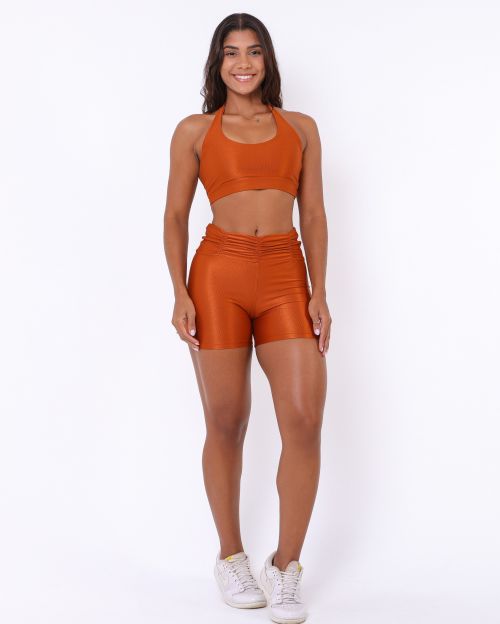 Conjunto Short B�sico C�s Franzido Compress�o + Top Jhully
