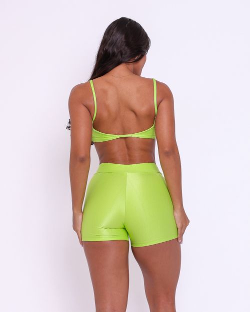 Conjunto Short Básico Cós Fino Compressão + Top Ju