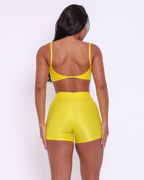 Conjunto Short Básico Cós Fino Compressão + Top Ju