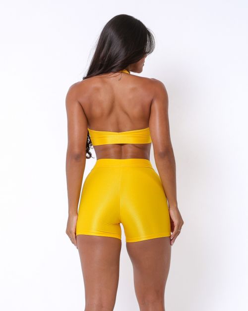 Conjunto Short Básico Cós Fino Compressão + Top Jhully