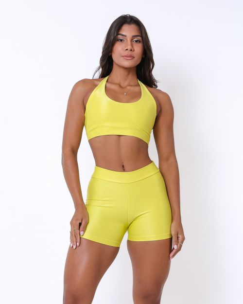 Conjunto Short Básico Cós Fino Compressão + Top Jhully