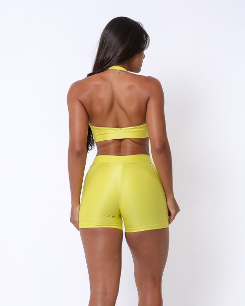 Conjunto Short Básico Cós Fino Compressão + Top Jhully