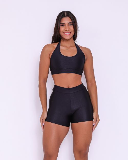 Conjunto Short Básico Cós Fino Compressão + Top Jhully