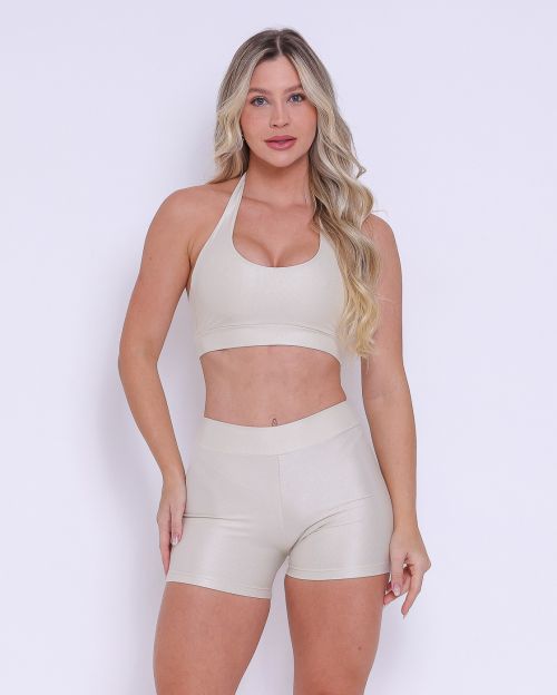 Conjunto Short Básico Cós Fino Compressão + Top Jhully