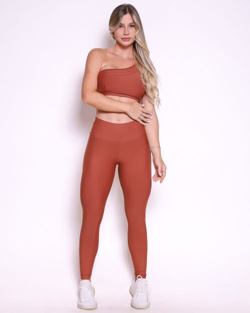Conjunto Cal�a Legging B�sica Light + Top Paloma